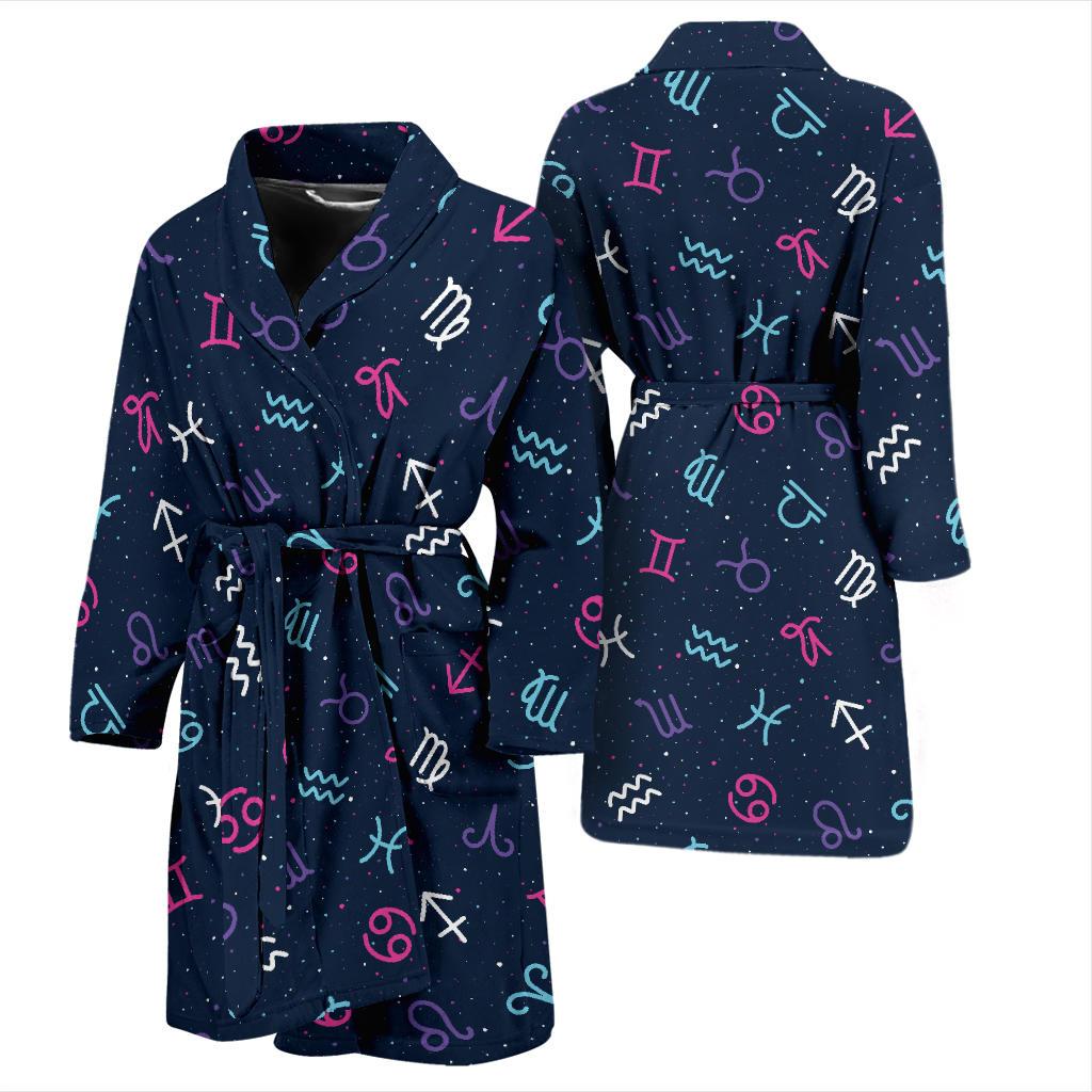 Constellation Pattern Print Design 04 Men Bathrobe-JORJUNE.COM