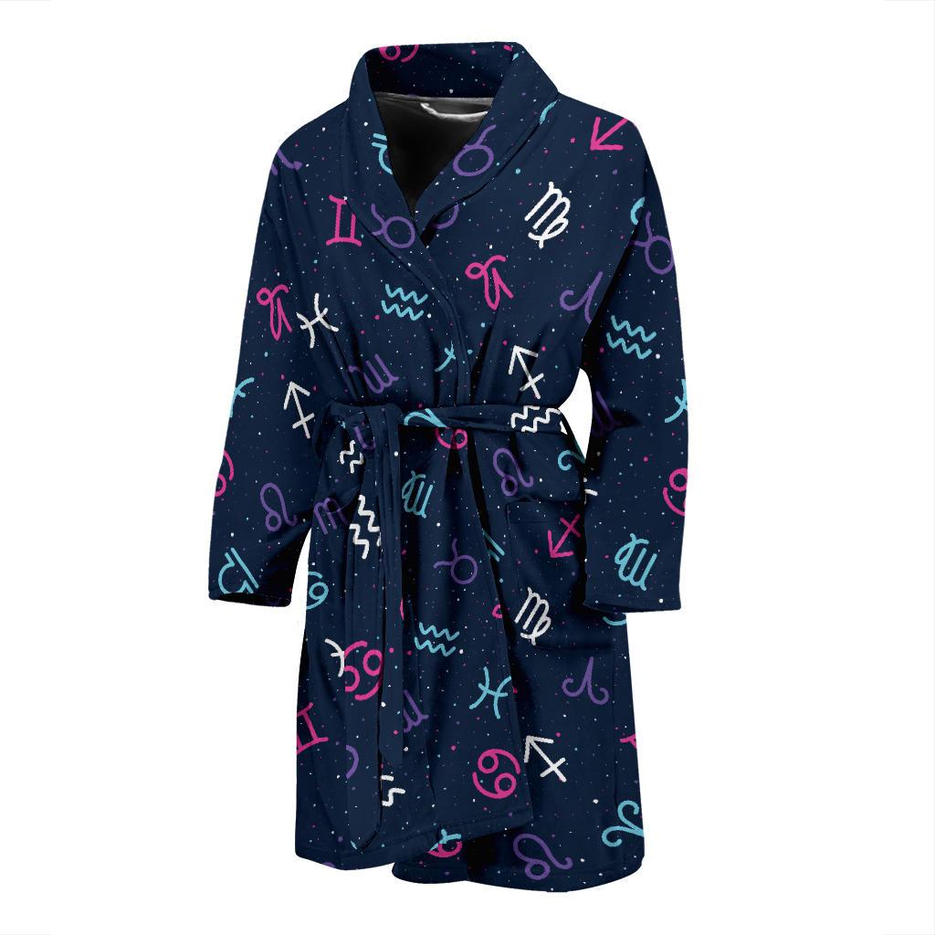 Constellation Pattern Print Design 04 Men Bathrobe-JORJUNE.COM