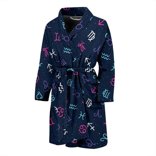 Constellation Pattern Print Design 04 Men Bathrobe-JORJUNE.COM