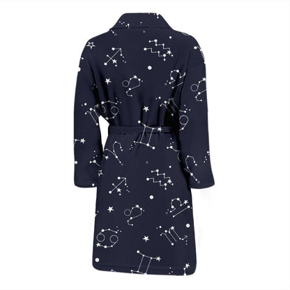 Constellation Pattern Print Design 05 Men Bathrobe-JORJUNE.COM