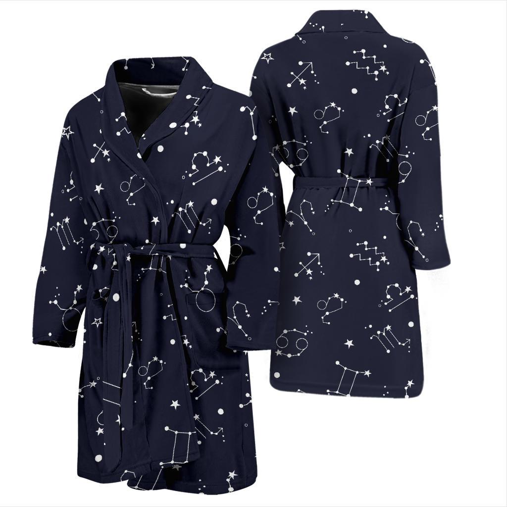 Constellation Pattern Print Design 05 Men Bathrobe-JORJUNE.COM