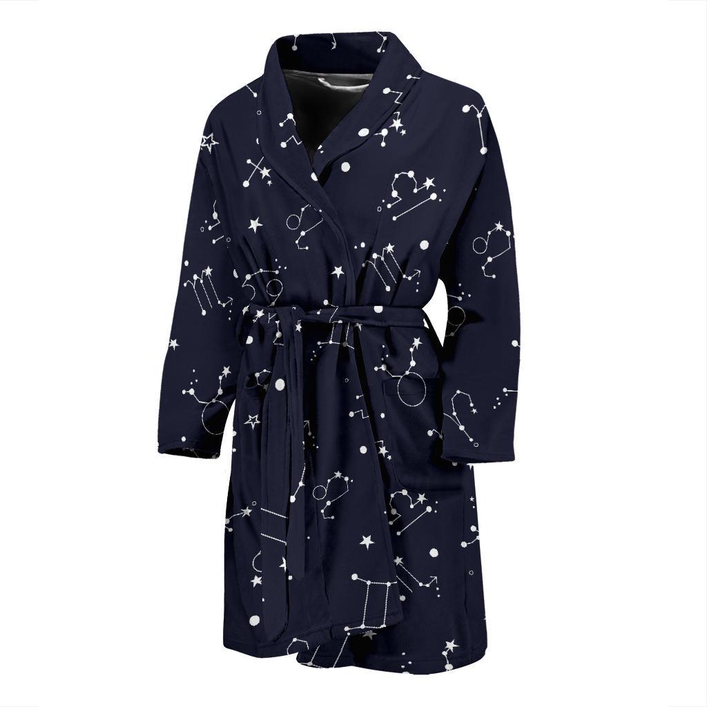Constellation Pattern Print Design 05 Men Bathrobe-JORJUNE.COM