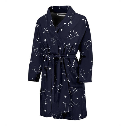 Constellation Pattern Print Design 05 Men Bathrobe-JORJUNE.COM