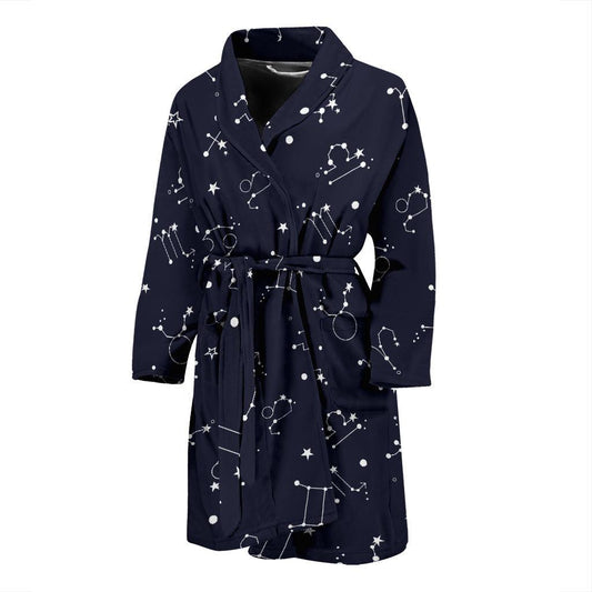 Constellation Pattern Print Design 05 Men Bathrobe-JORJUNE.COM