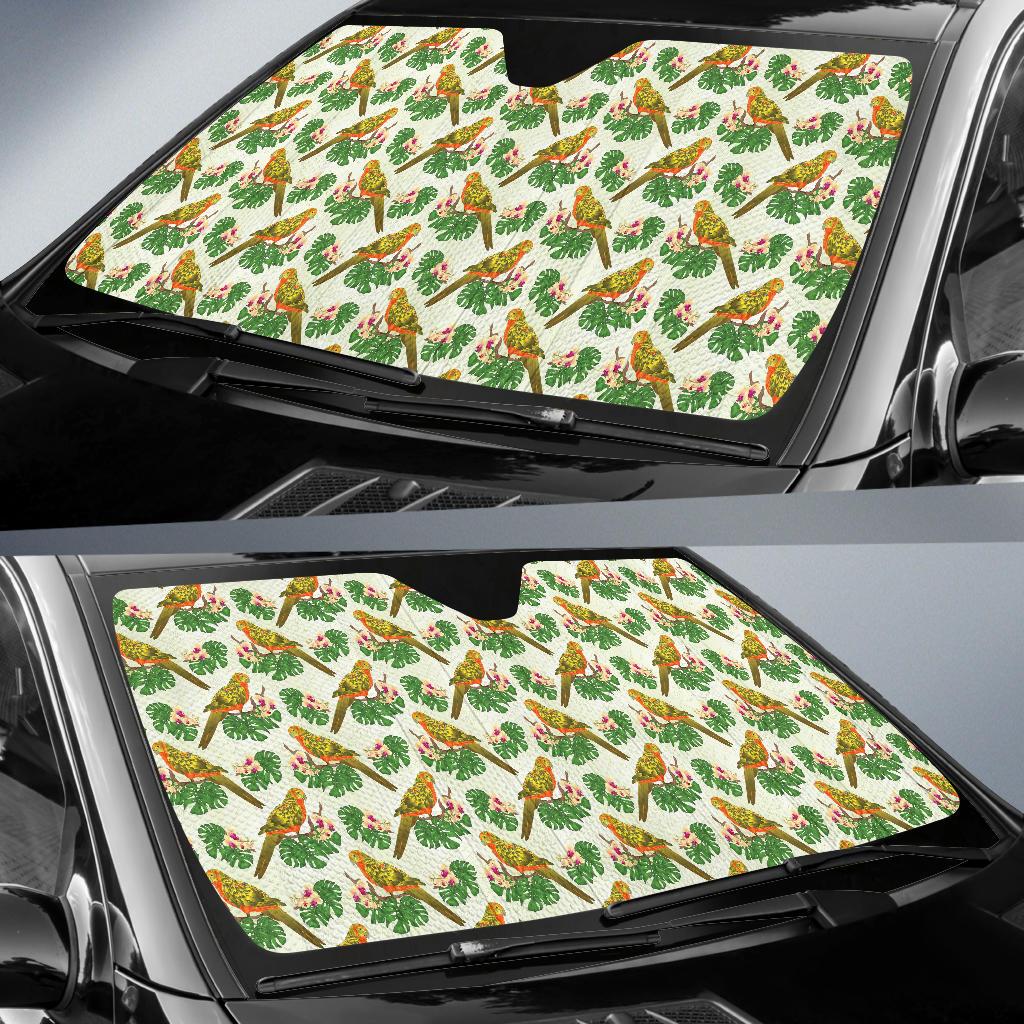 Conures Pattern Print Design 01 Car Sun Shade-JORJUNE.COM