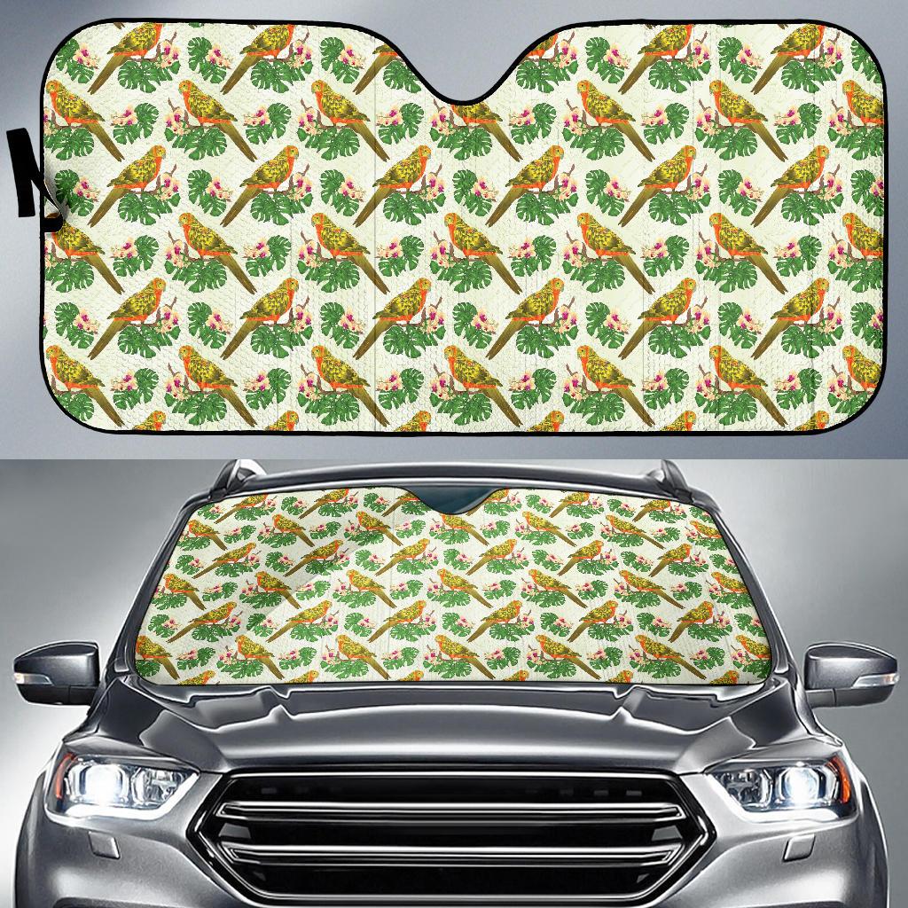 Conures Pattern Print Design 01 Car Sun Shade-JORJUNE.COM