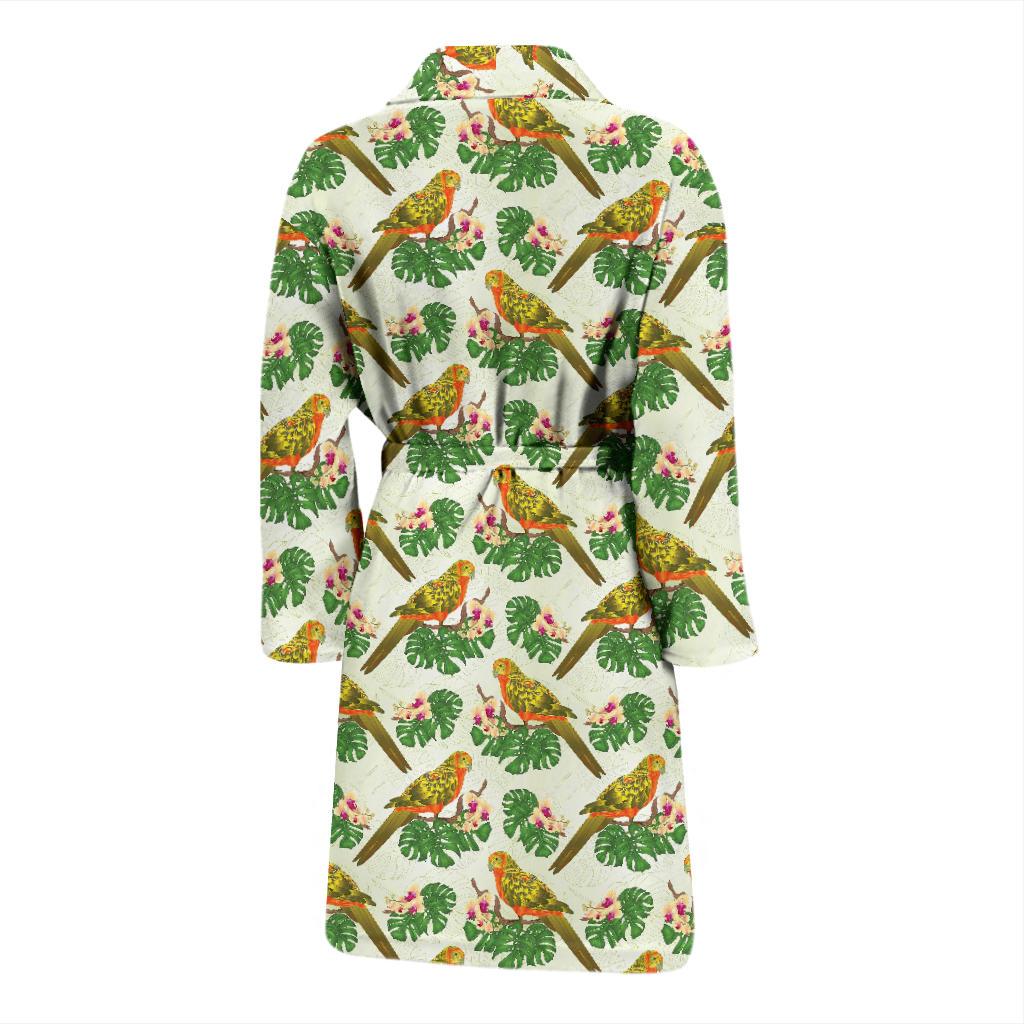 Conures Pattern Print Design 01 Men Bathrobe-JORJUNE.COM