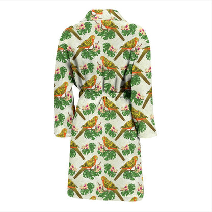 Conures Pattern Print Design 01 Men Bathrobe-JORJUNE.COM