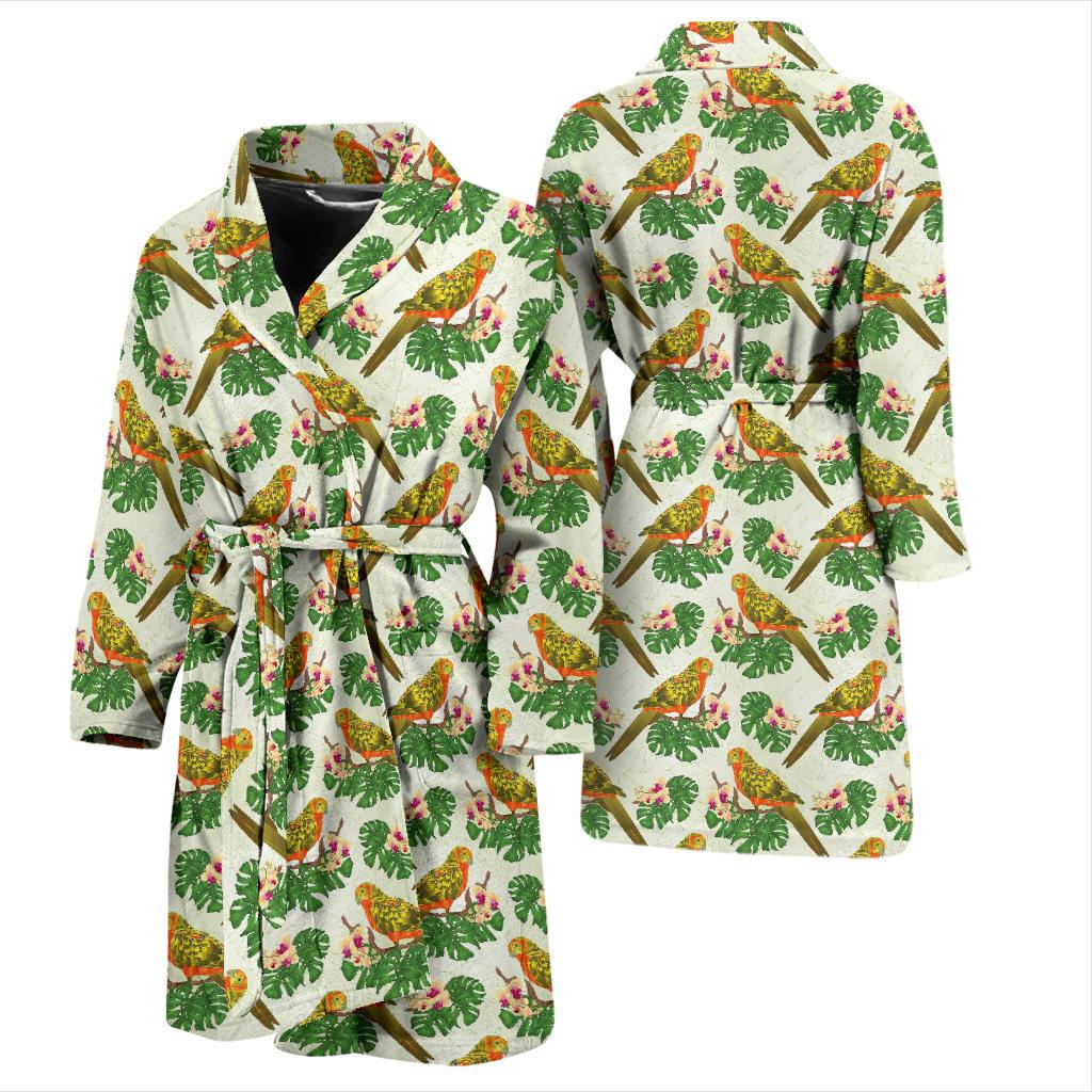 Conures Pattern Print Design 01 Men Bathrobe-JORJUNE.COM