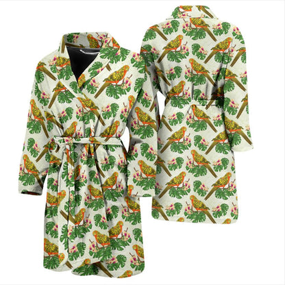 Conures Pattern Print Design 01 Men Bathrobe-JORJUNE.COM