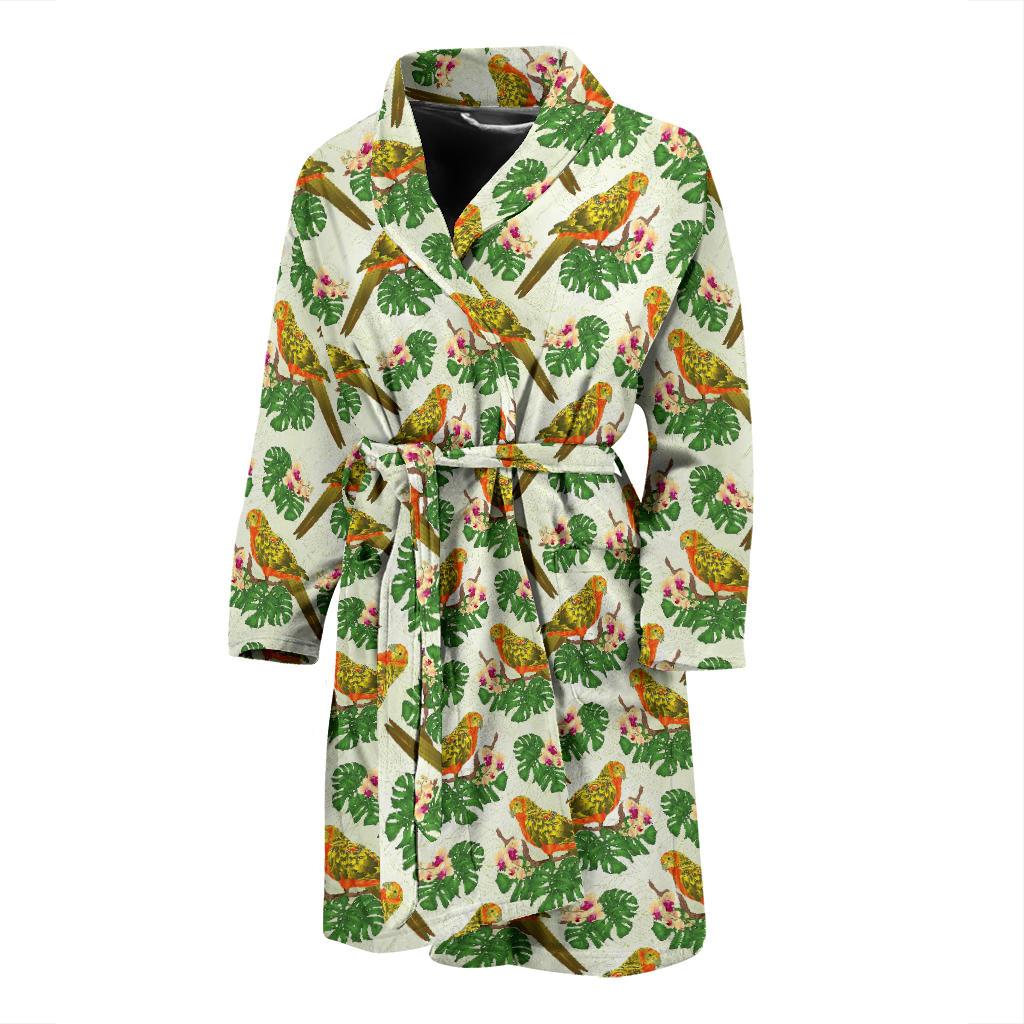 Conures Pattern Print Design 01 Men Bathrobe-JORJUNE.COM