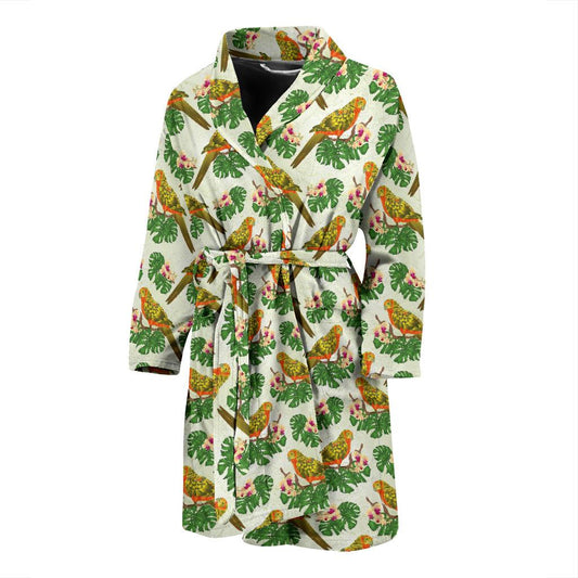 Conures Pattern Print Design 01 Men Bathrobe-JORJUNE.COM