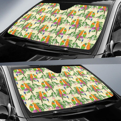 Conures Pattern Print Design 02 Car Sun Shade-JORJUNE.COM