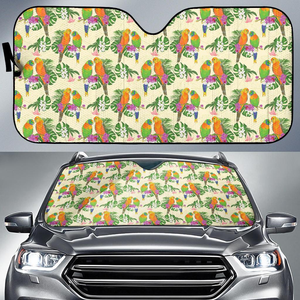 Conures Pattern Print Design 02 Car Sun Shade-JORJUNE.COM