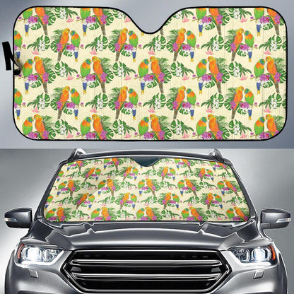 Conures Pattern Print Design 02 Car Sun Shade-JORJUNE.COM