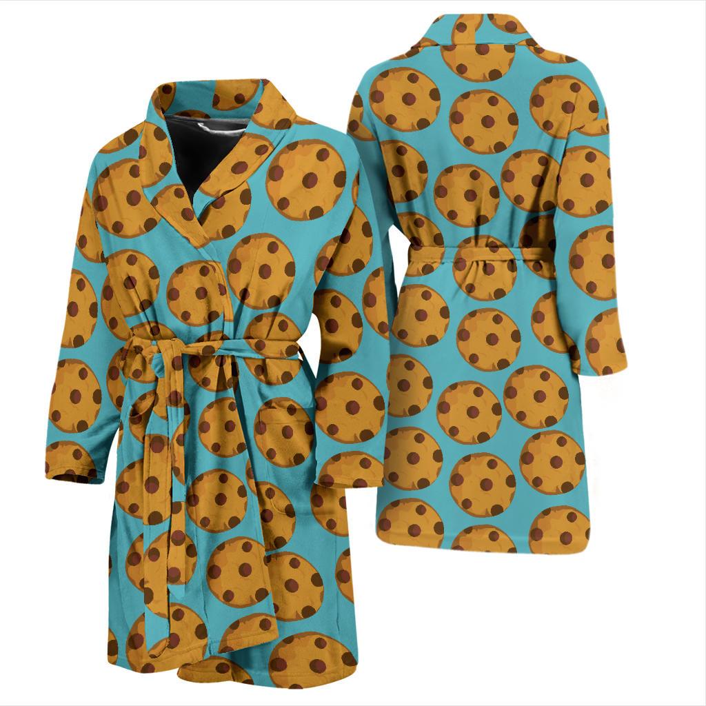 Cookie Pattern Print Design 01 Men Bathrobe-JORJUNE.COM