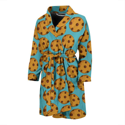 Cookie Pattern Print Design 01 Men Bathrobe-JORJUNE.COM