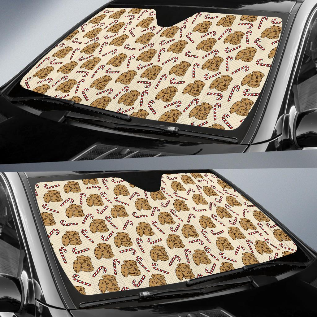 Cookie Pattern Print Design 04 Car Sun Shade-JORJUNE.COM
