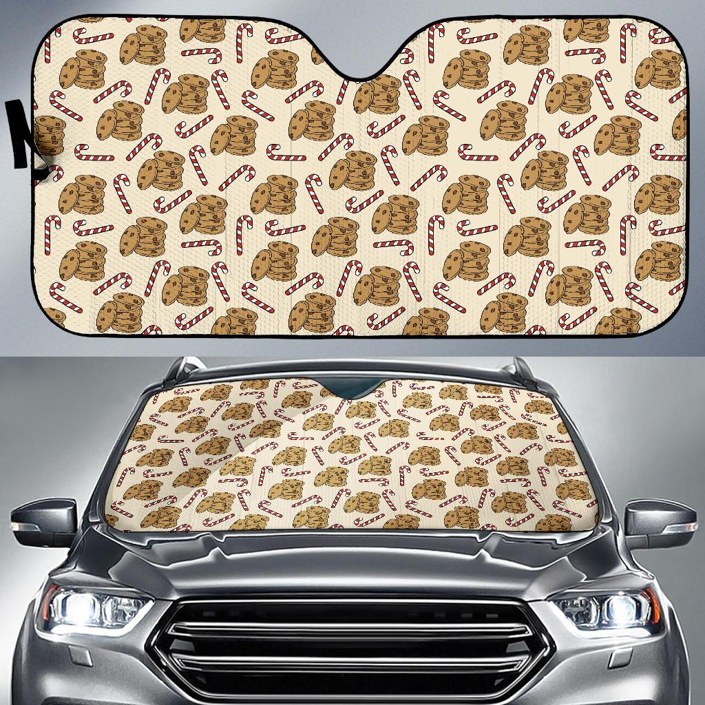 Cookie Pattern Print Design 04 Car Sun Shade-JORJUNE.COM