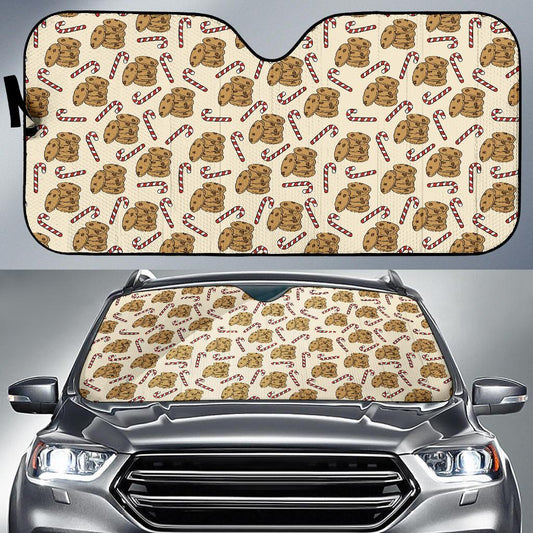 Cookie Pattern Print Design 04 Car Sun Shade-JORJUNE.COM