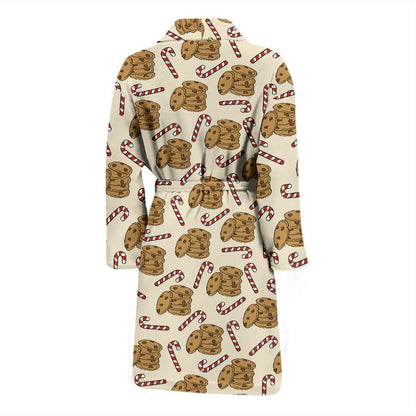 Cookie Pattern Print Design 04 Men Bathrobe-JORJUNE.COM