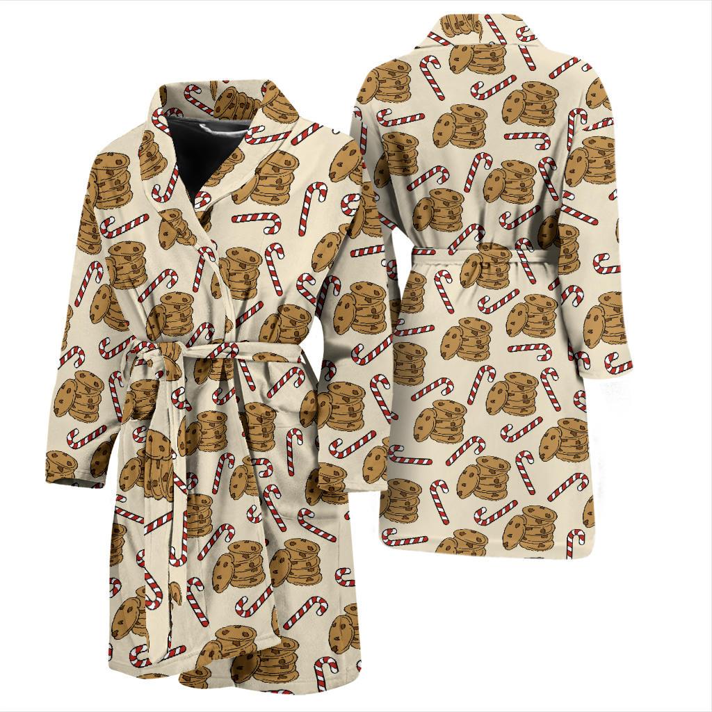 Cookie Pattern Print Design 04 Men Bathrobe-JORJUNE.COM