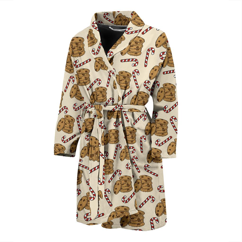 Cookie Pattern Print Design 04 Men Bathrobe-JORJUNE.COM