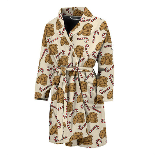 Cookie Pattern Print Design 04 Men Bathrobe-JORJUNE.COM