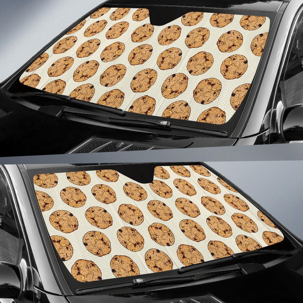 Cookie Pattern Print Design 05 Car Sun Shade-JORJUNE.COM