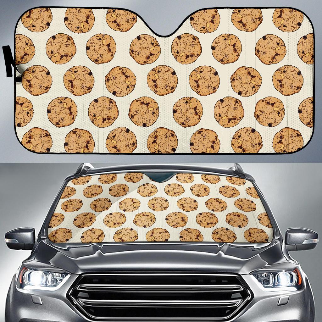 Cookie Pattern Print Design 05 Car Sun Shade-JORJUNE.COM