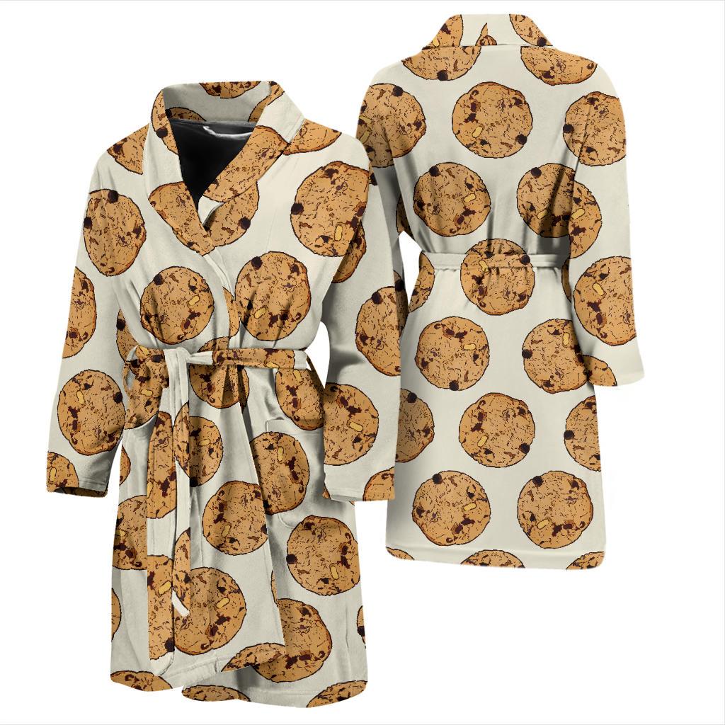 Cookie Pattern Print Design 05 Men Bathrobe-JORJUNE.COM