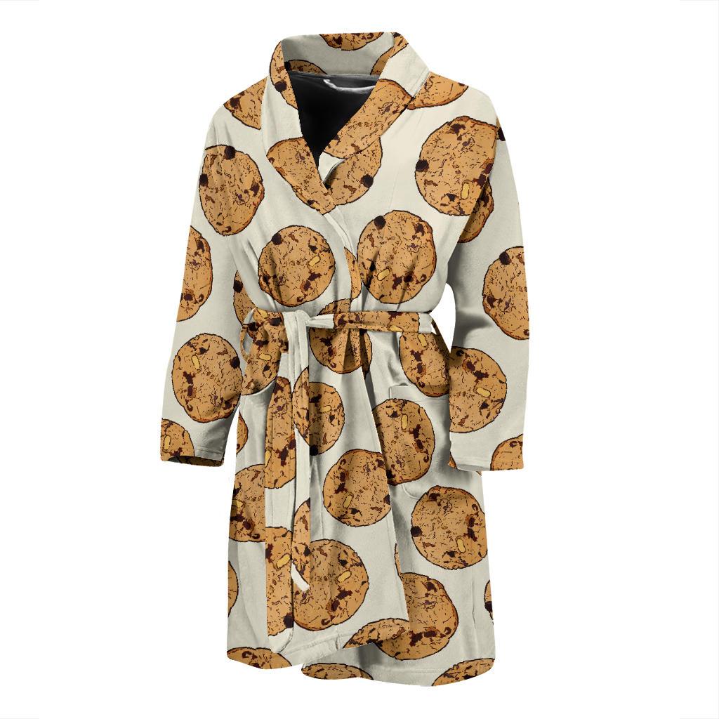 Cookie Pattern Print Design 05 Men Bathrobe-JORJUNE.COM