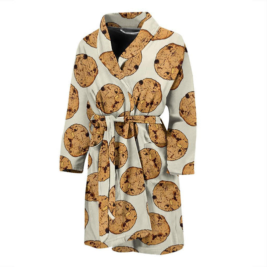 Cookie Pattern Print Design 05 Men Bathrobe-JORJUNE.COM
