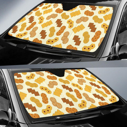 Cookie Pattern Print Design 06 Car Sun Shade-JORJUNE.COM