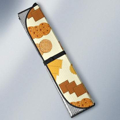 Cookie Pattern Print Design 06 Car Sun Shade-JORJUNE.COM