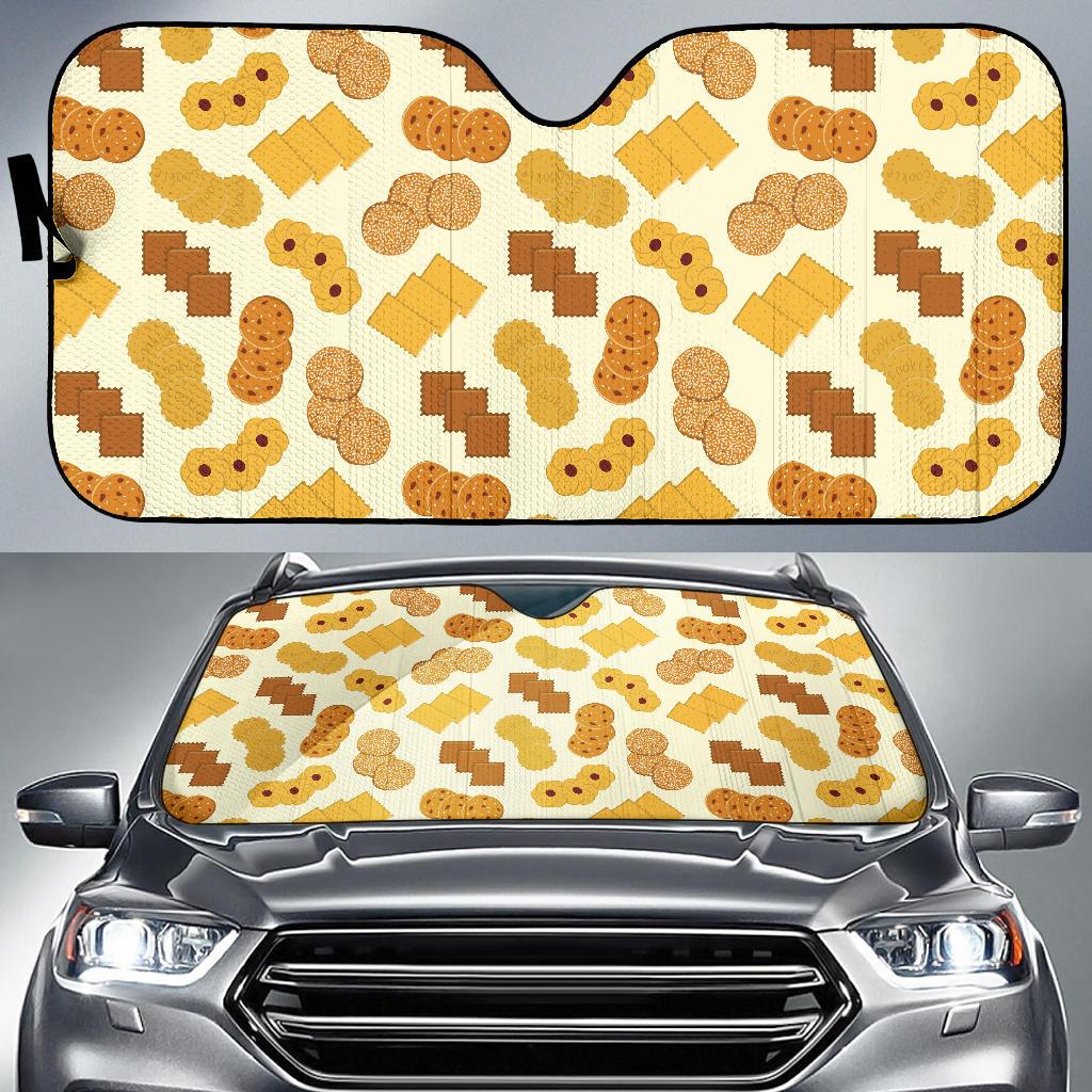 Cookie Pattern Print Design 06 Car Sun Shade-JORJUNE.COM