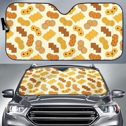 Cookie Pattern Print Design 06 Car Sun Shade-JORJUNE.COM