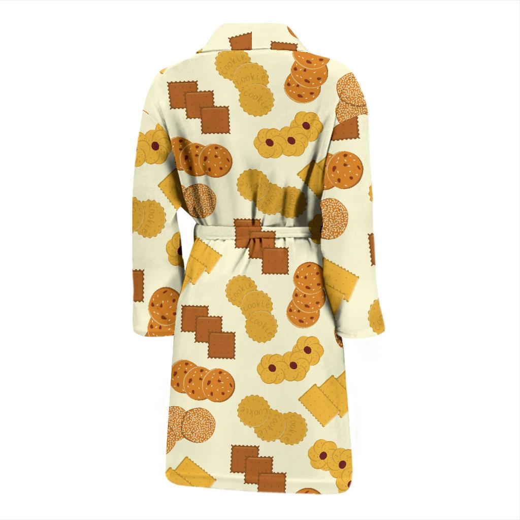 Cookie Pattern Print Design 06 Men Bathrobe-JORJUNE.COM