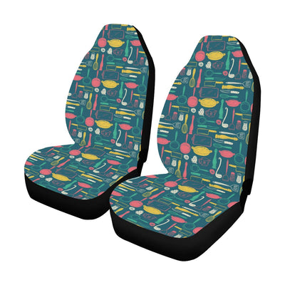 Cooking Kitchen Tools Pattern Print Design 01 Car Seat Covers (Set of 2)-JORJUNE.COM