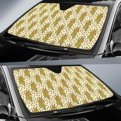 Corn Pattern Print Design 01 Car Sun Shade-JORJUNE.COM