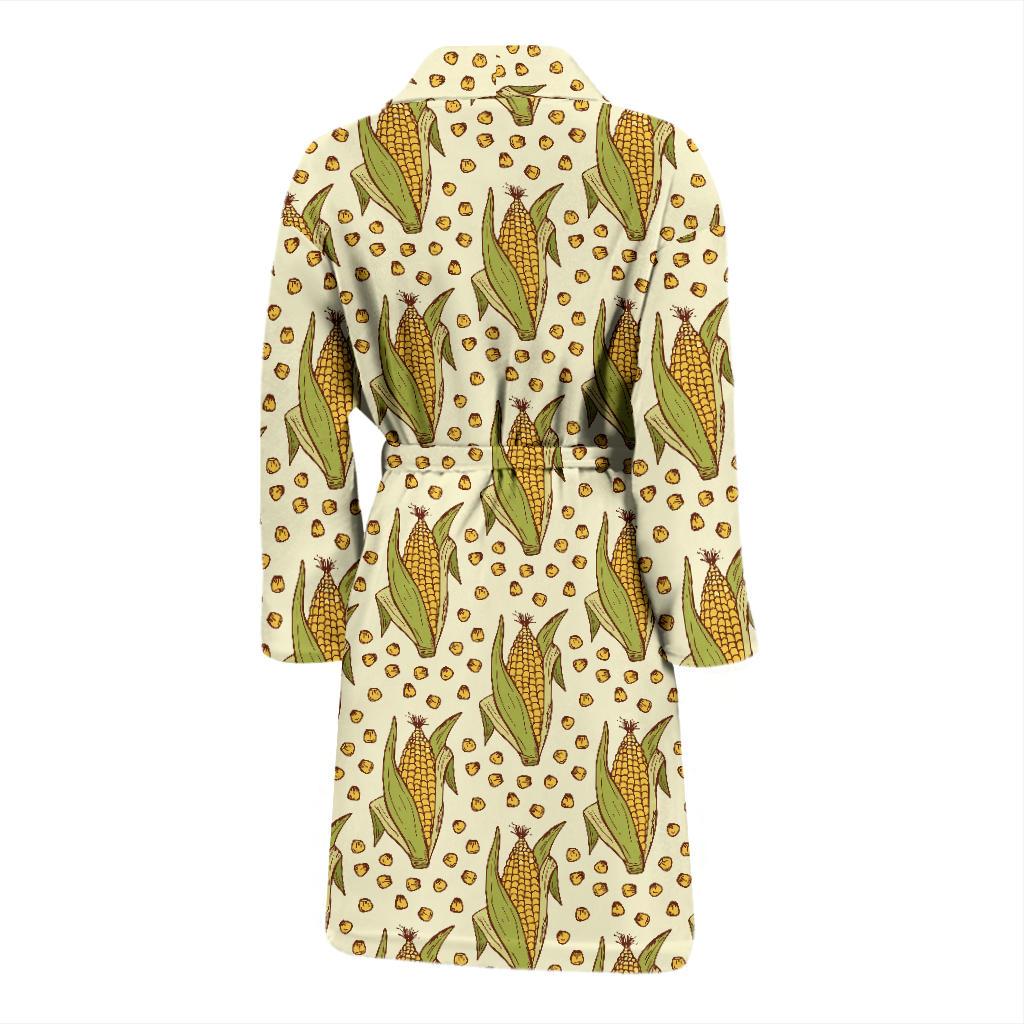 Corn Pattern Print Design 01 Men Bathrobe-JORJUNE.COM