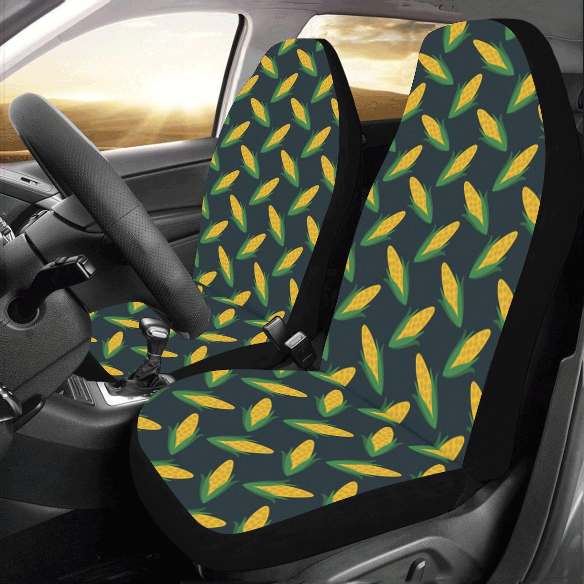 Corn Pattern Print Design 02 Car Seat Covers (Set of 2)-JORJUNE.COM