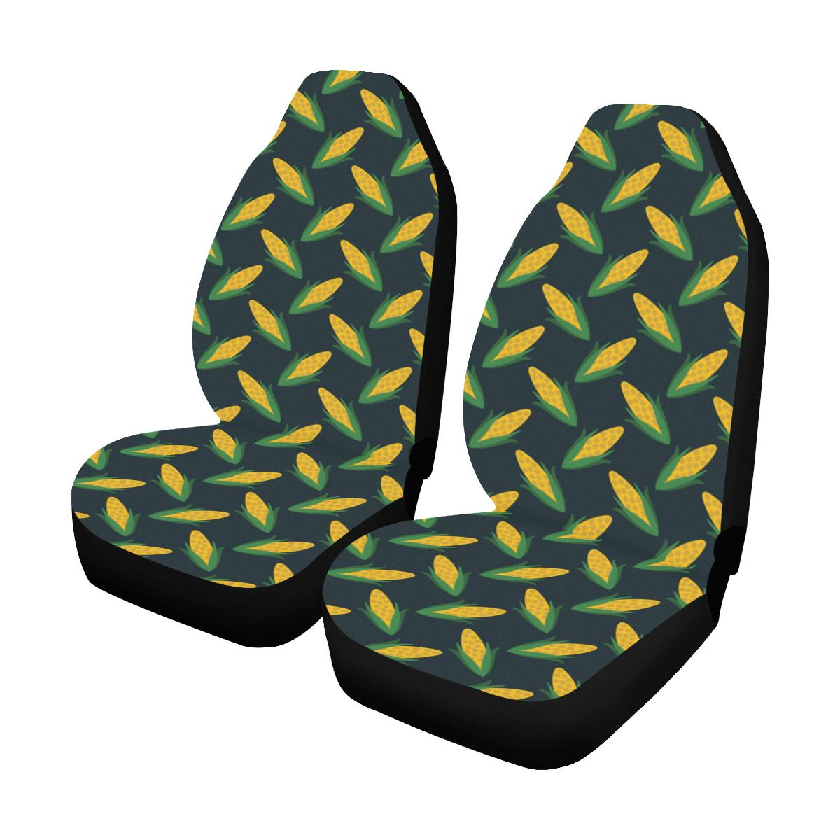 Corn Pattern Print Design 02 Car Seat Covers (Set of 2)-JORJUNE.COM