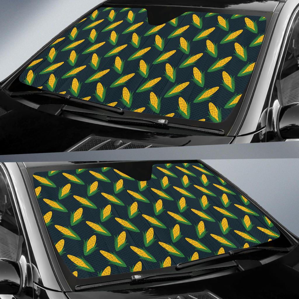 Corn Pattern Print Design 02 Car Sun Shade-JORJUNE.COM