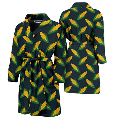 Corn Pattern Print Design 02 Men Bathrobe-JORJUNE.COM