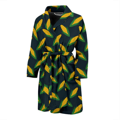 Corn Pattern Print Design 02 Men Bathrobe-JORJUNE.COM