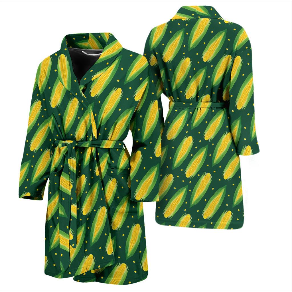 Corn Pattern Print Design 03 Men Bathrobe-JORJUNE.COM