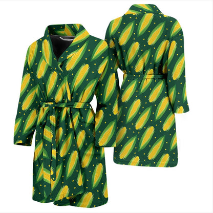 Corn Pattern Print Design 03 Men Bathrobe-JORJUNE.COM