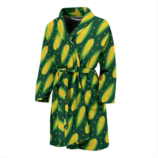 Corn Pattern Print Design 03 Men Bathrobe-JORJUNE.COM