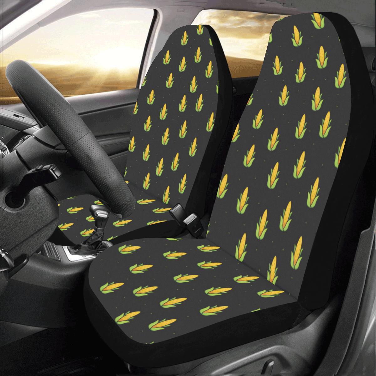 Corn Pattern Print Design 04 Car Seat Covers (Set of 2)-JORJUNE.COM